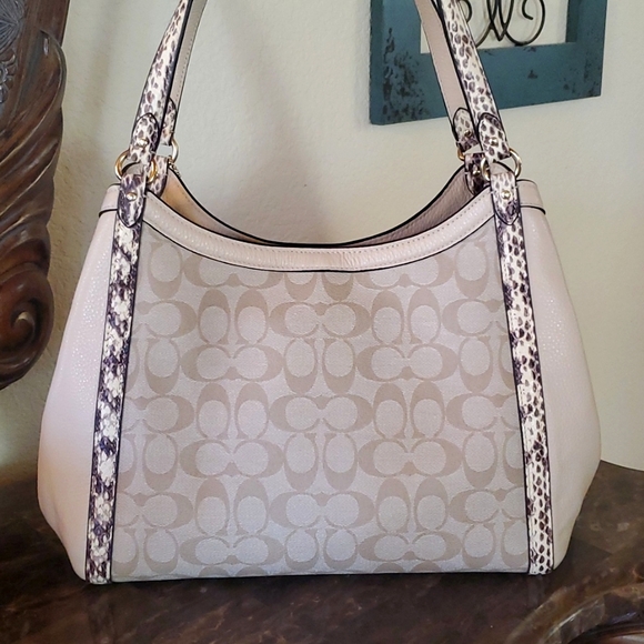 Coach | Bags | Nwot Coach Kristy Signature Colorblock With Snake Trim ...